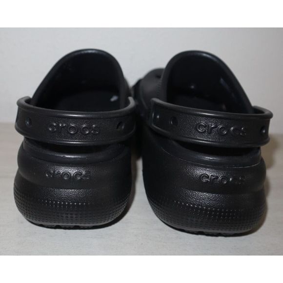 Crocs Classic 207708-001 Unisex Kid's Sz j1 Black Cutie Crush Clogs - Picture 7 of 9